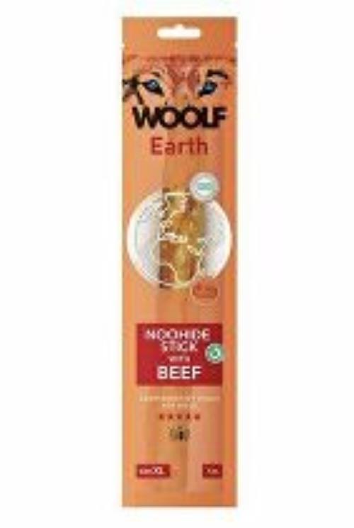 Woolf pochúťka Earth NOOHIDE XL Stick with Beef 85g + Množstevná zľava