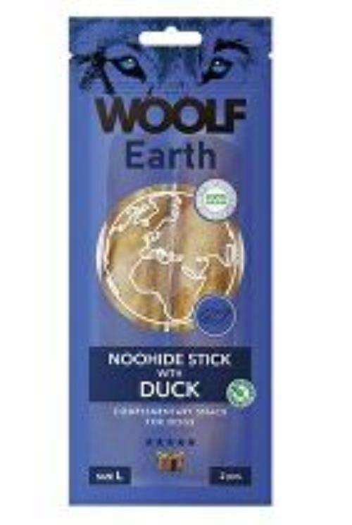 Woolf pochúťka Earth NOOHIDE L Sticks with Duck 85g + Množstevná zľava