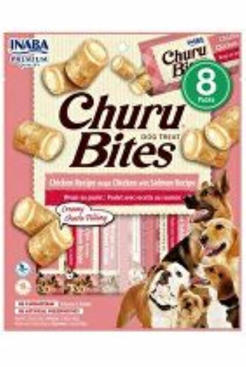 Churu Dog Bites Chicken wraps Kuracie mäso+losos 8x12g