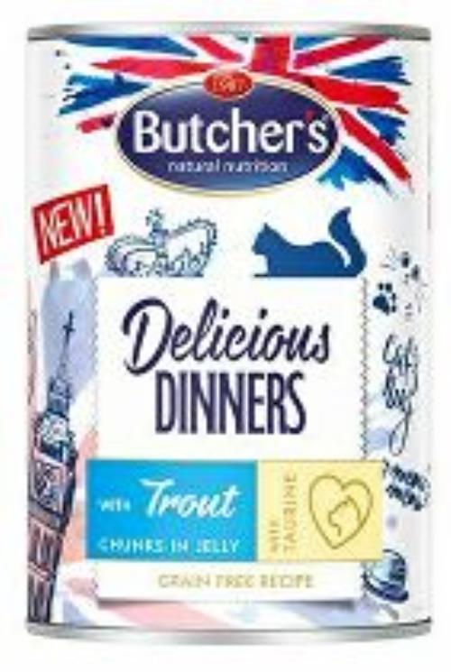 Butcher's Cat Delicious fish jelly cons. 400g + Množstevná zľava