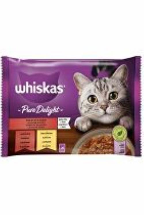 Kapsuly Whiskas. Pure Delight výber v želé 4x85g + Množstevná zľava