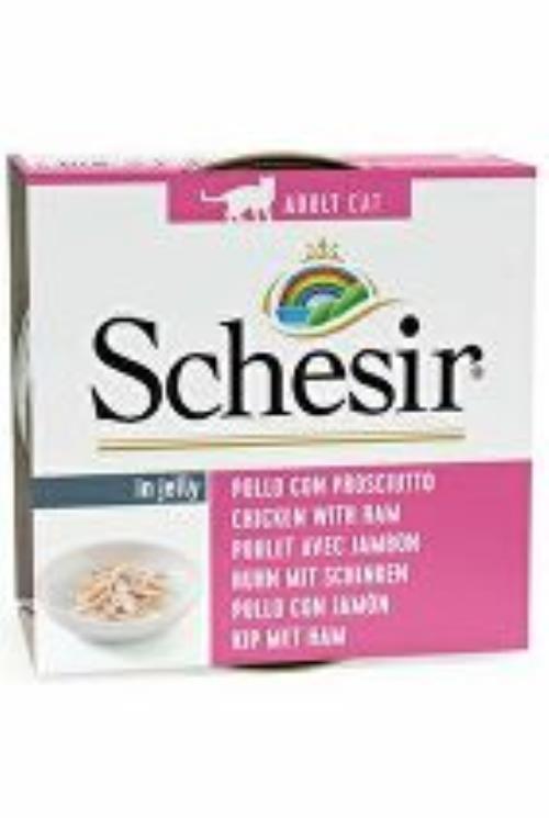 Schesir Cat Cons. Adult chicken/ham 85G + Množstevná zľava