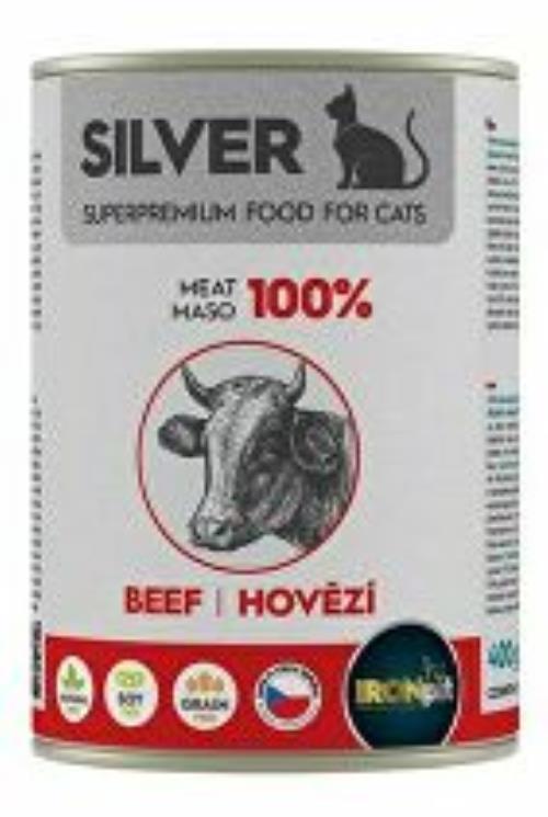 IRONpet Silver Cat Beef 400g + Množstevná zľava