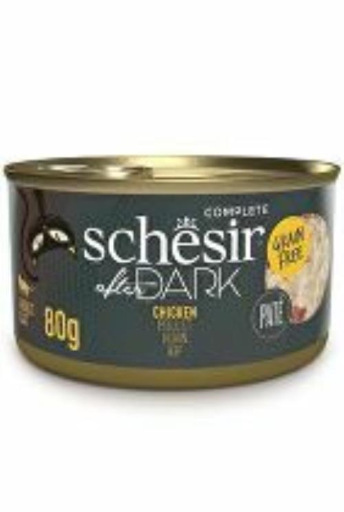 Schesir Cat Cons. After Dark Paté Chicken 80g + Množstevná zľava