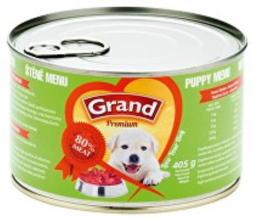 GRAND konz. šteňa Menu 405g + Množstevná zľava
