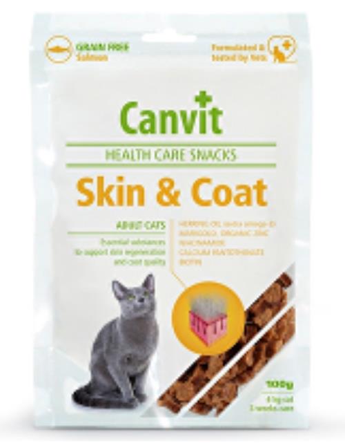 Canvit Cat Health Care Snack Skin & Coat 100g + Množstevná zľava