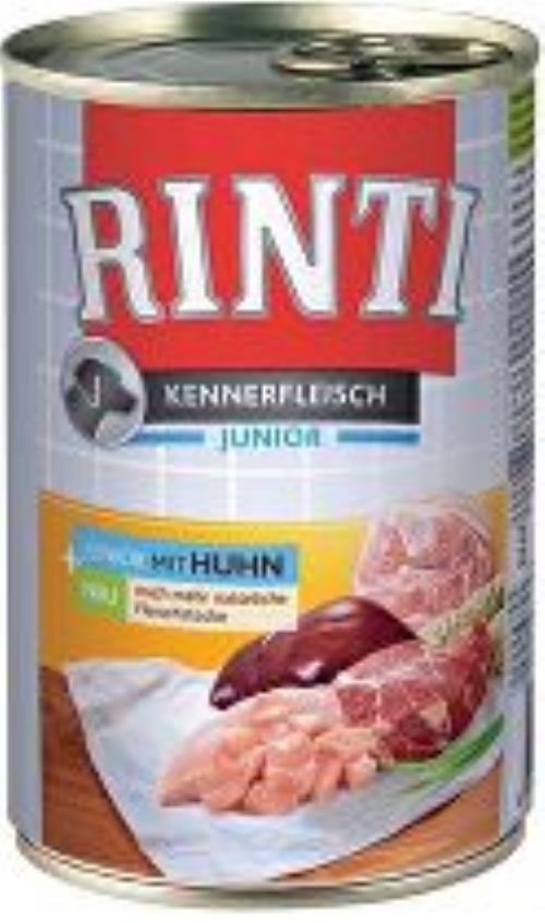 Rinti Dog Junior kuracia konzerva 400g + Množstevná zľava