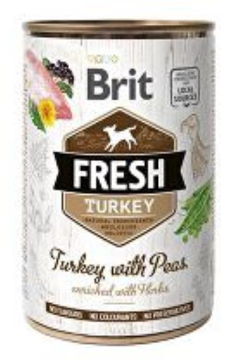 Brit Dog Fresh konz Turkey with Peas 400g + Množstevná zľava