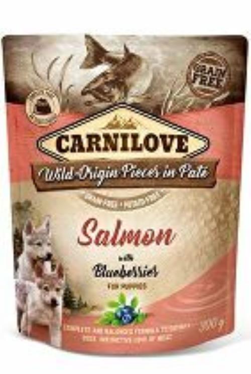 Carnilove Dog Pouch Paté Salmon & Blueber Puppies 300g + Množstevná zľava