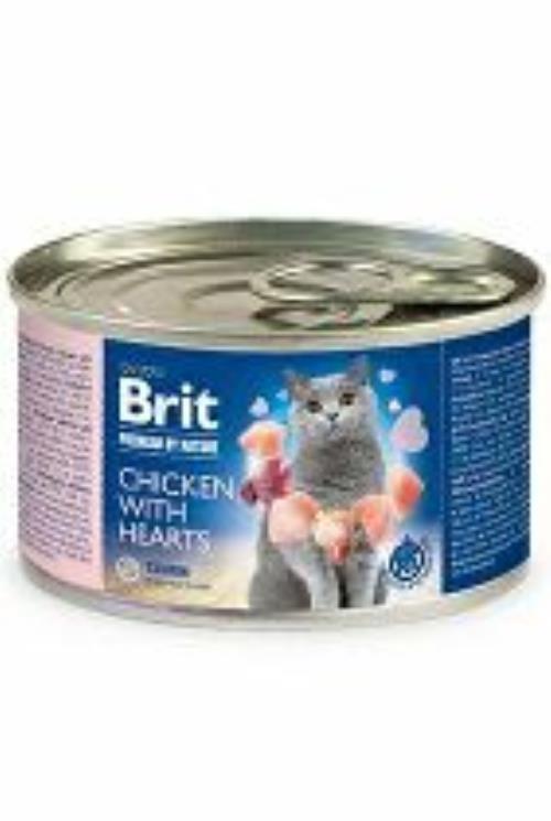Brit Premium Cat by Nature konz Chicken&Hearts 200g + Množstevná zľava