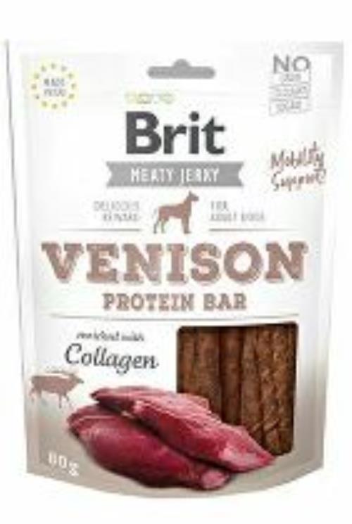 Proteínová tyčinka Brit Jerky Venison 80g + Množstevná zľava