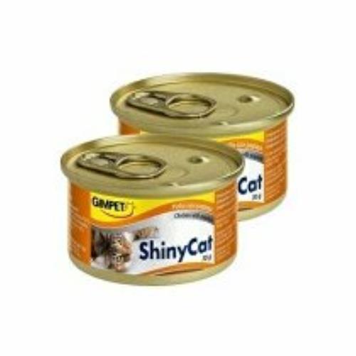 Gimpet cat cons. Shiny Cat kuracie mäso + papája 2x70g + Množstevná zľava