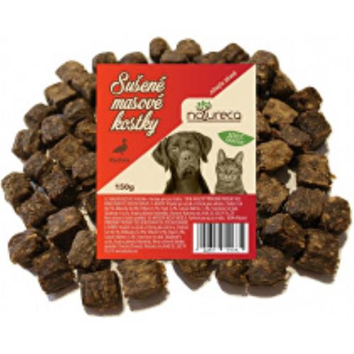 NATURECA pochúťka Mäsové kocky - kačica, 100%mäso 100g + Množstevná zľava NATURECA 4 + 1