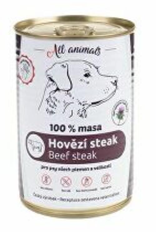 Hovädzí steak All Animals DOG 400g + Množstevná zľava