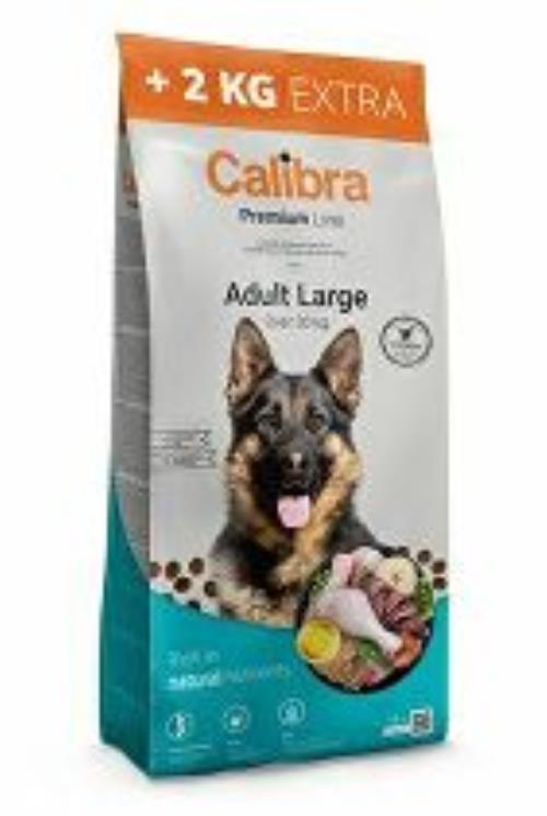 Calibra Dog Premium Line Adult Large 12+2kg +2 kg vnútri zadarmo + tienidla do auta ZADARMO
