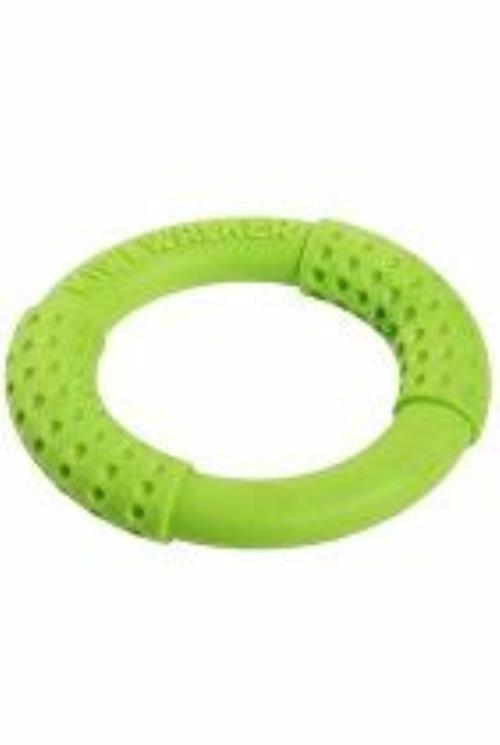 Hračka pes RING MINI plávajúci a lietajúci z TPR peny, zelená KW