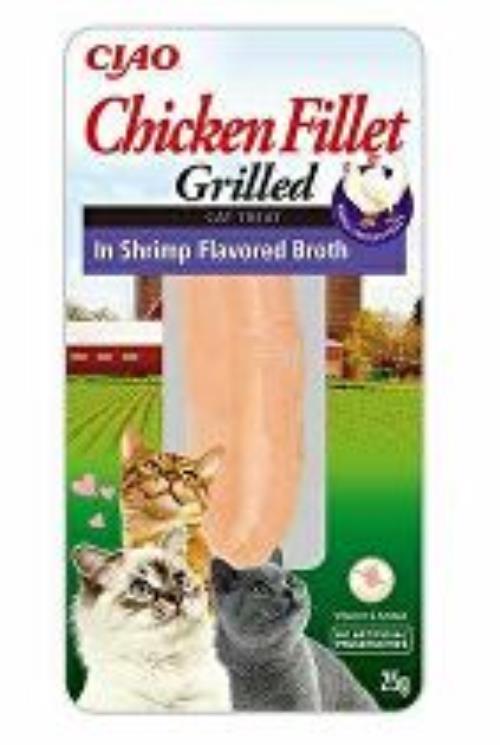 Churu Cat kuracie filé v bujóne s príchuťou kreviet 25g