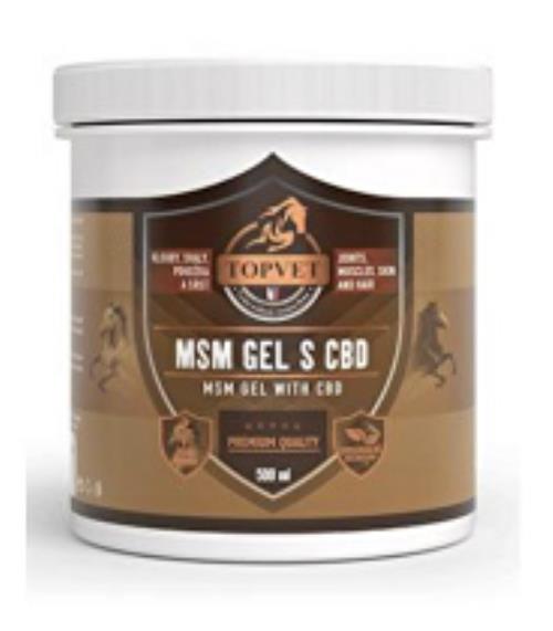 MSM gél s CBD pre kone TOPVET 500ml