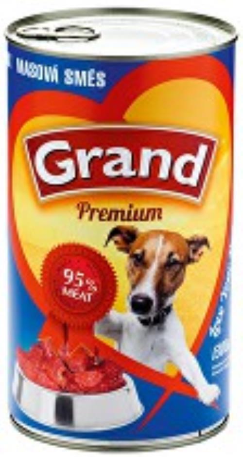 GRAND konz. pes mäsová zmes 1300g + Množstevná zľava