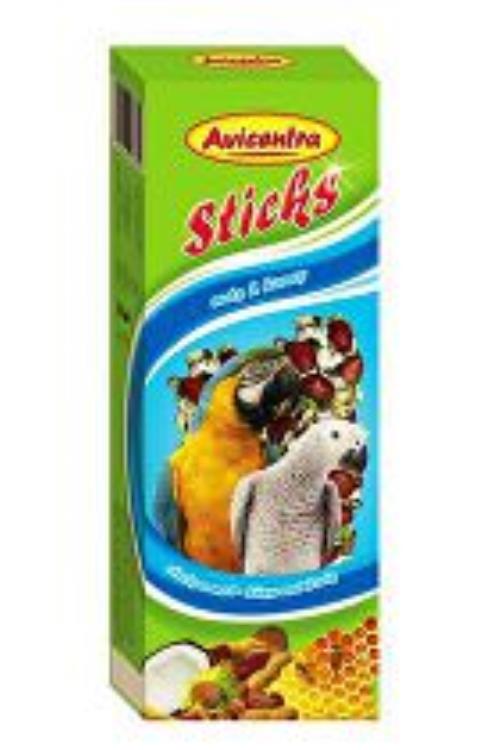 Avicentra tyčinky veľký papagáj - orech+kokos 2ks