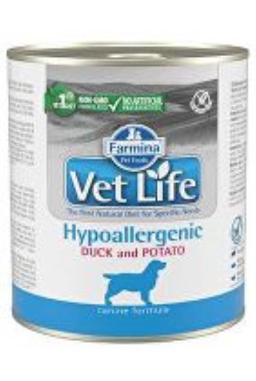 Vet Life Natural Dog Cons. Hypoaller Duck&Potato 300g
