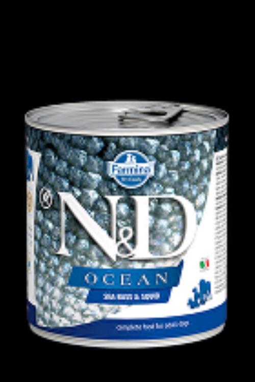 N&D DOG OCEAN Adult Sea Bass & Squid 285g + Množstevná zľava
