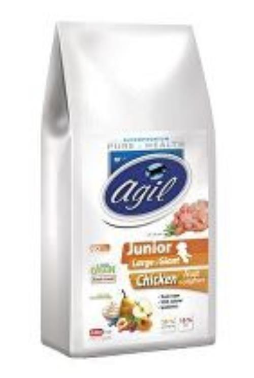 Agil Junior Large&Giant Low Grain Chicken, Lamb, 10kg