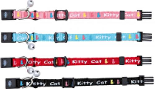 Mačací obojok nylonový Kitty Cat 20cm Mix TR