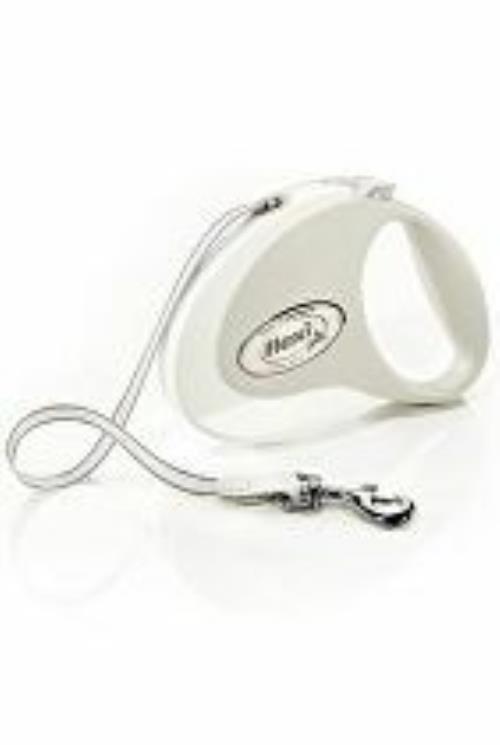 Vodítko FLEXI Style M opasok 5m/25kg biela NEW