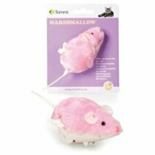 Hračka mačka Myška Marshmallow na kľúči 8cm