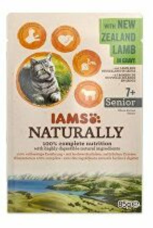 Iams Cat Senior jahňacie v omáčke 85g + Množstevná zľava