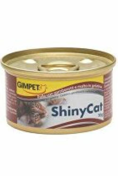 Gimpet cat cons. ShinyCat kuracie mäso + kôra + maltóza 70g + Množstevná zľava