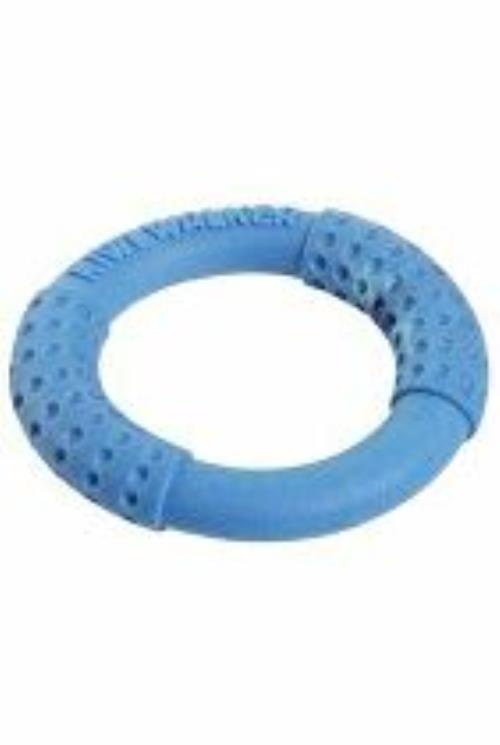 Hračka pes RING MINI plávajúci a lietajúci z TPR peny, modrá KW