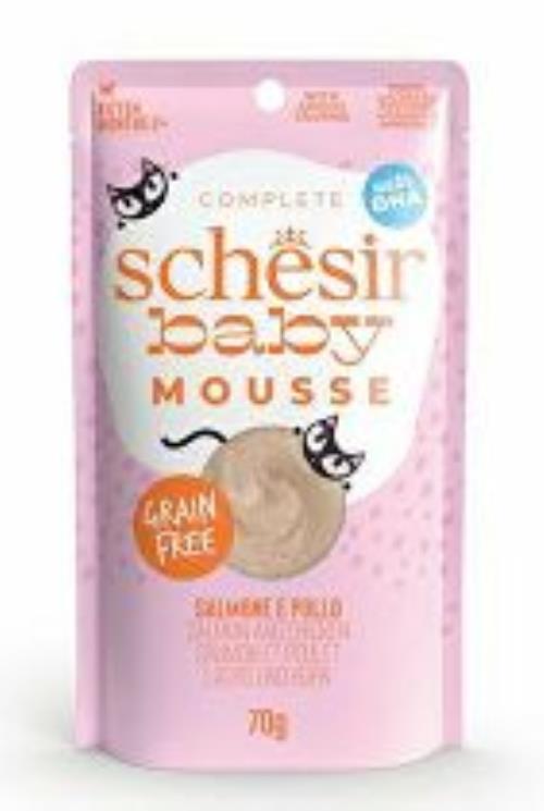 Schesir Cat pocket Kitten Lifestage Mousse salmon 70g + Množstevná zľava