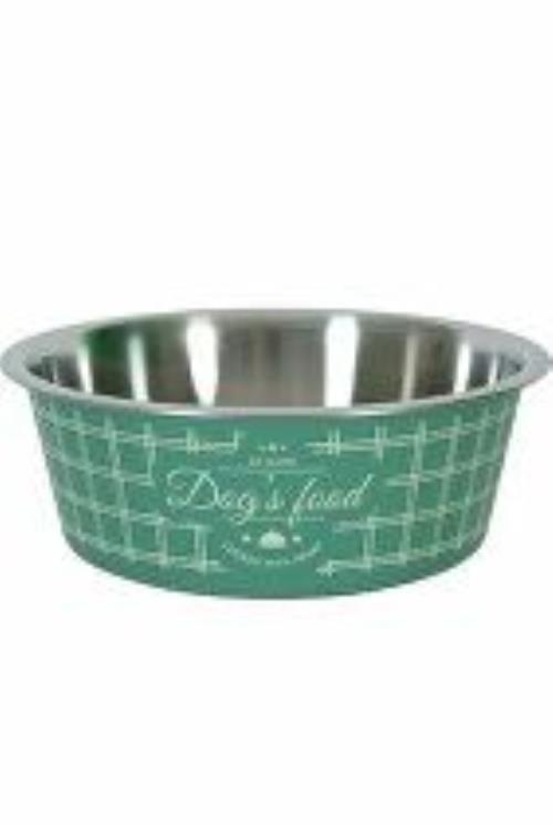 Nerezová miska pre psov FOOD DOG 1,7l zelená Zolux