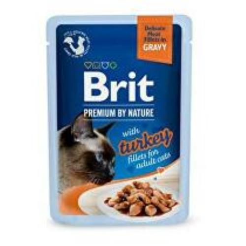 Brit Premium Cat D filé v omáčke s morčacím mäsom 85g