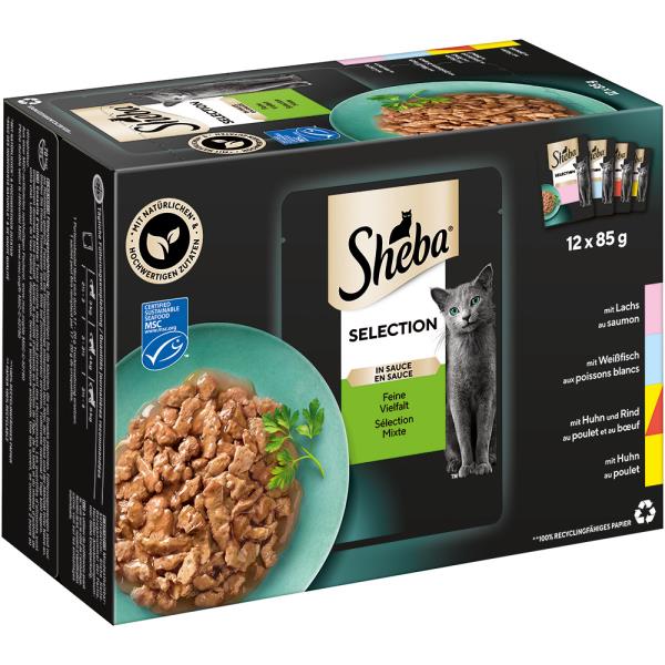 Megabalenie Sheba variácie kapsičiek 96 x 85 g - Selection v omáčke Lahodný výber Megabalenie Sheba variácie kapsičiek 96 x 85 g - Selection v omáčke Lahodný výber